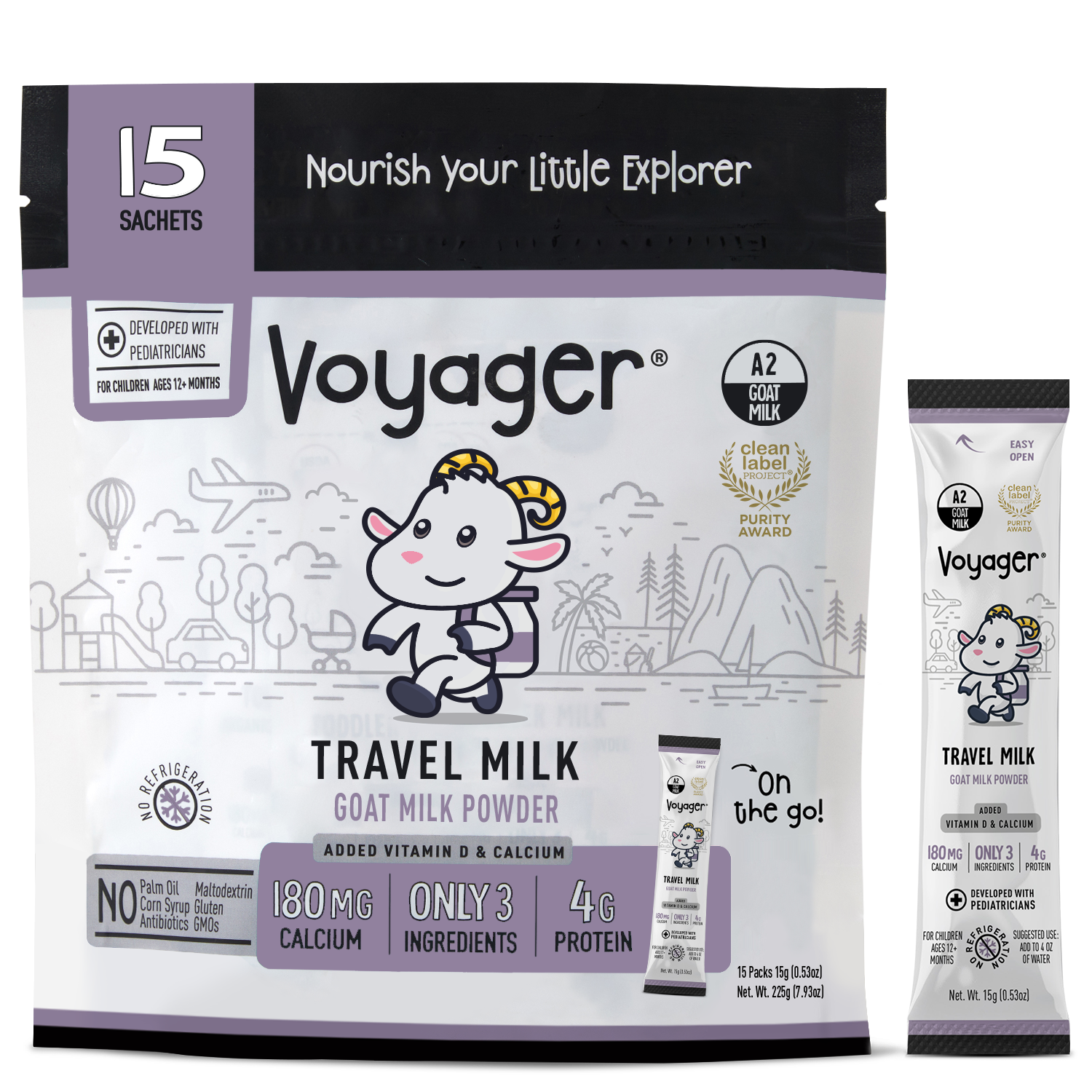 A2 Goat Milk for Toddlers in Travel Sachets – Voyager Milk